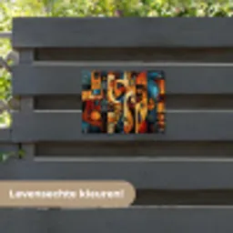 Figuren - Abstract - Symbolen tuinposter los doek klein -sfeer3