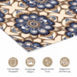 Floraal - Ornament - Blauw poster papier klein 62 -tcloseup_DE