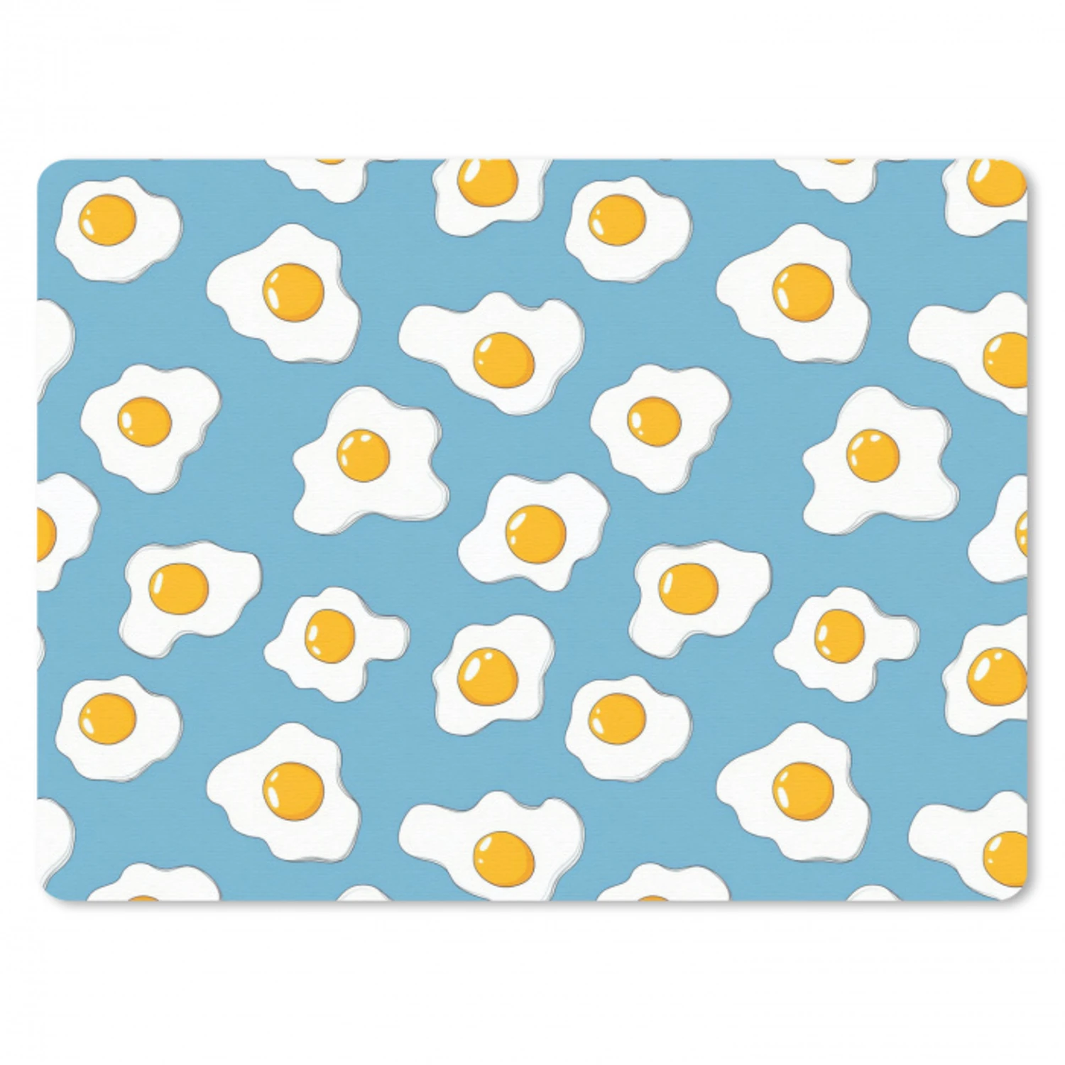 Eieren - Dooiers - Blauw muismat rubber klein 262 -3d