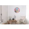 Roze - Buiten - Verf Wandcirkel aluminium klein -woonkamer