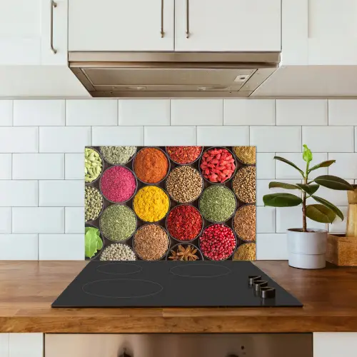 Kruiden - Schaaltjes - Kleurrijk - Textuur keuken achterwand spatscherm klein -sfeer2