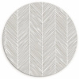 Klassiek - Visgraat - Grijs Wandcirkel kunststof plaat 5mm dik klein 188 -3d