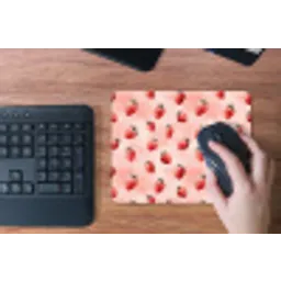 Aardbei - Patroon - Roze muismat rubber klein 262 -toetsenbord