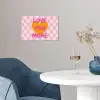 Valentijn - Love - Roze - Oranje poster papier klein -sfeer3