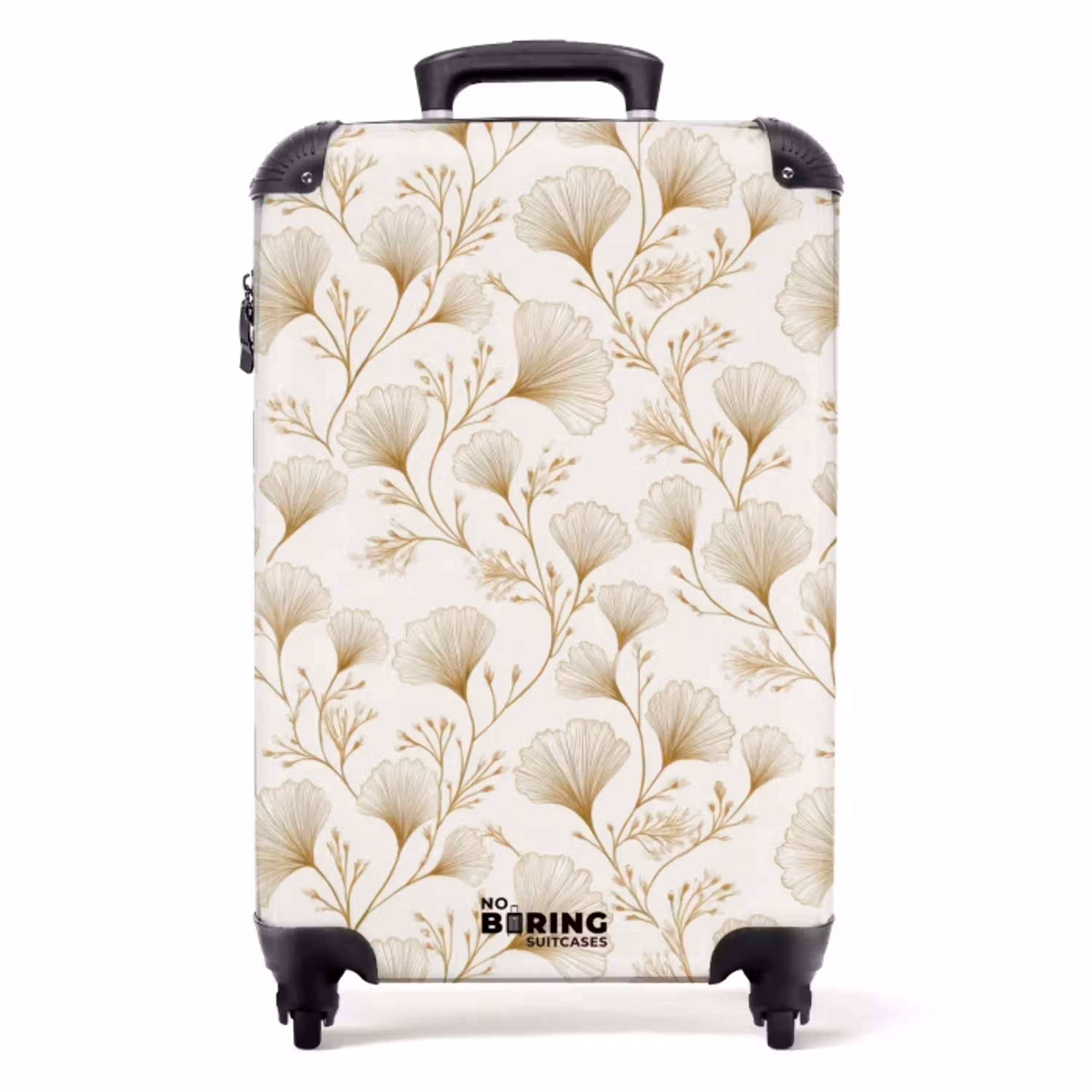 Ginkgo - Takken - Goud NBS - Handbagage koffer - Volwassenen Unisex middel -productfoto_recht