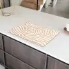 Beige - Aardspatroon Inductie beschermer vinyl 3mm klein -sfeer8