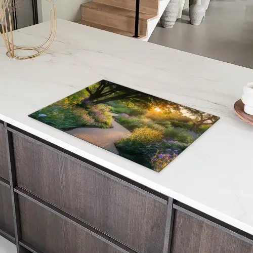 Pad - Bloemen - Park Inductie beschermer vinyl 3mm klein -sfeer8