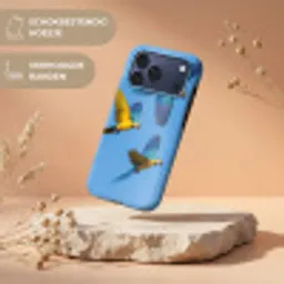 Papagaai - Vliegen - Blauw - Geel Toughcase MagSafe Apple iPhone 17 Pro Max klein -USP_RandenV_NL