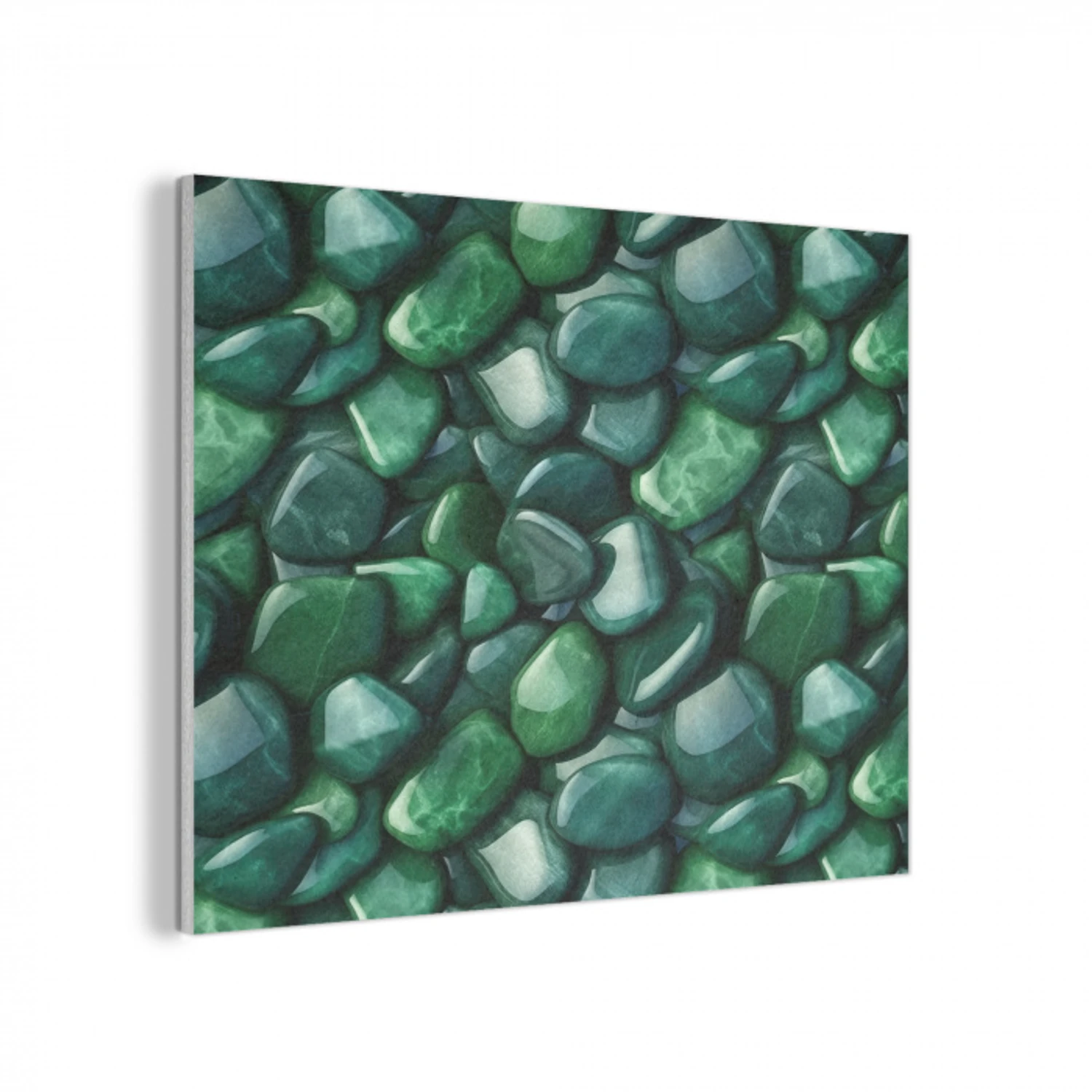 Groen - Glanzende - Kiezels PET vilt klein 837 -3d