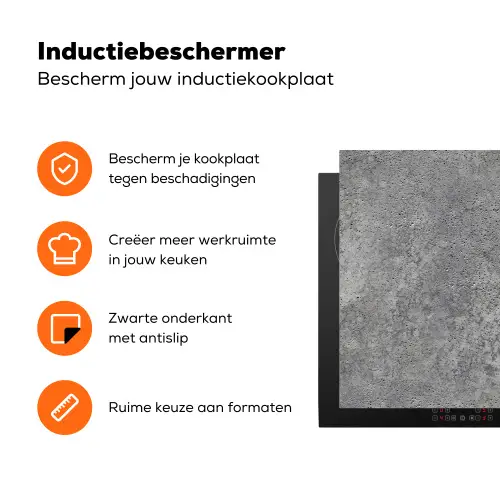 Patronen - Industrieel - Beton Inductie beschermer vinyl 3mm klein 276 -zzzzzzz-td-ups