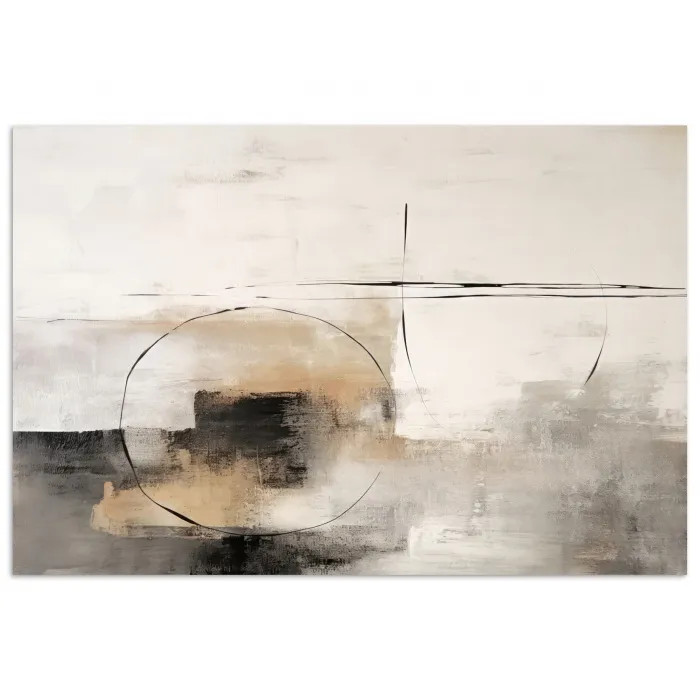 Kunst - Abstract - Grijs - Industrieel poster papier klein -3d
