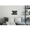 Schotse hooglander - Zwart - Wit - Sneeuwvlokken Muursticker klein -slaapkamer