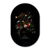 Klassiek - Vaas - Boeket - Bloemen Wandcirkel Ovaal Forex klein -3d