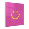 Smiley - Vrolijk - Roze plexiglas 5mm klein -z3d
