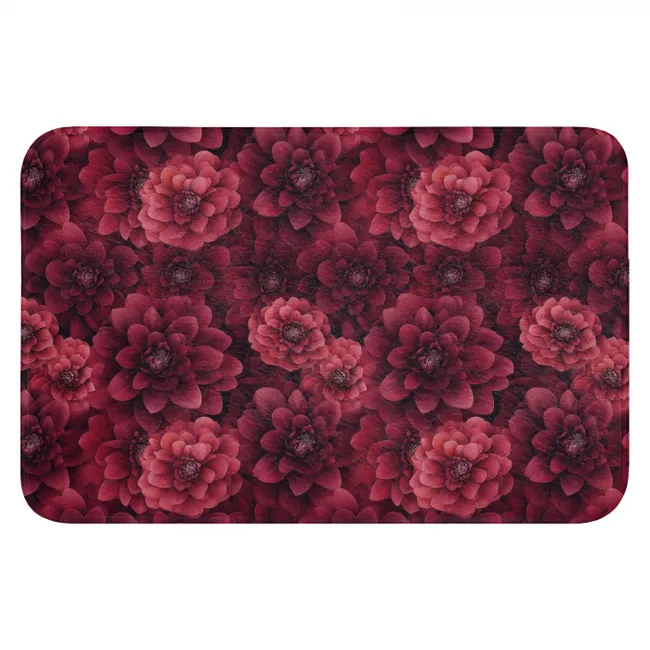 WC Mat - Dahlias - Bloemen - Rood