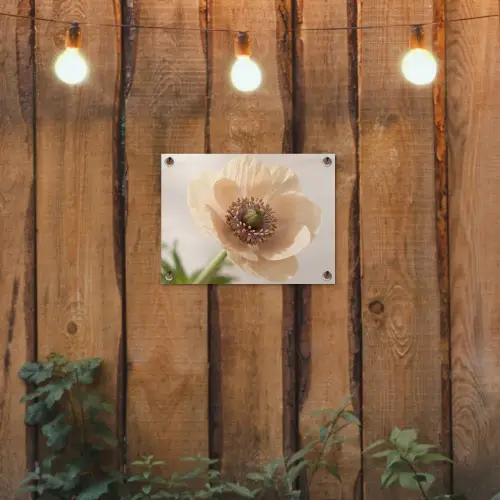 Bloem - Minimalistisch - Groen tuinposter los doek klein -sfeer1