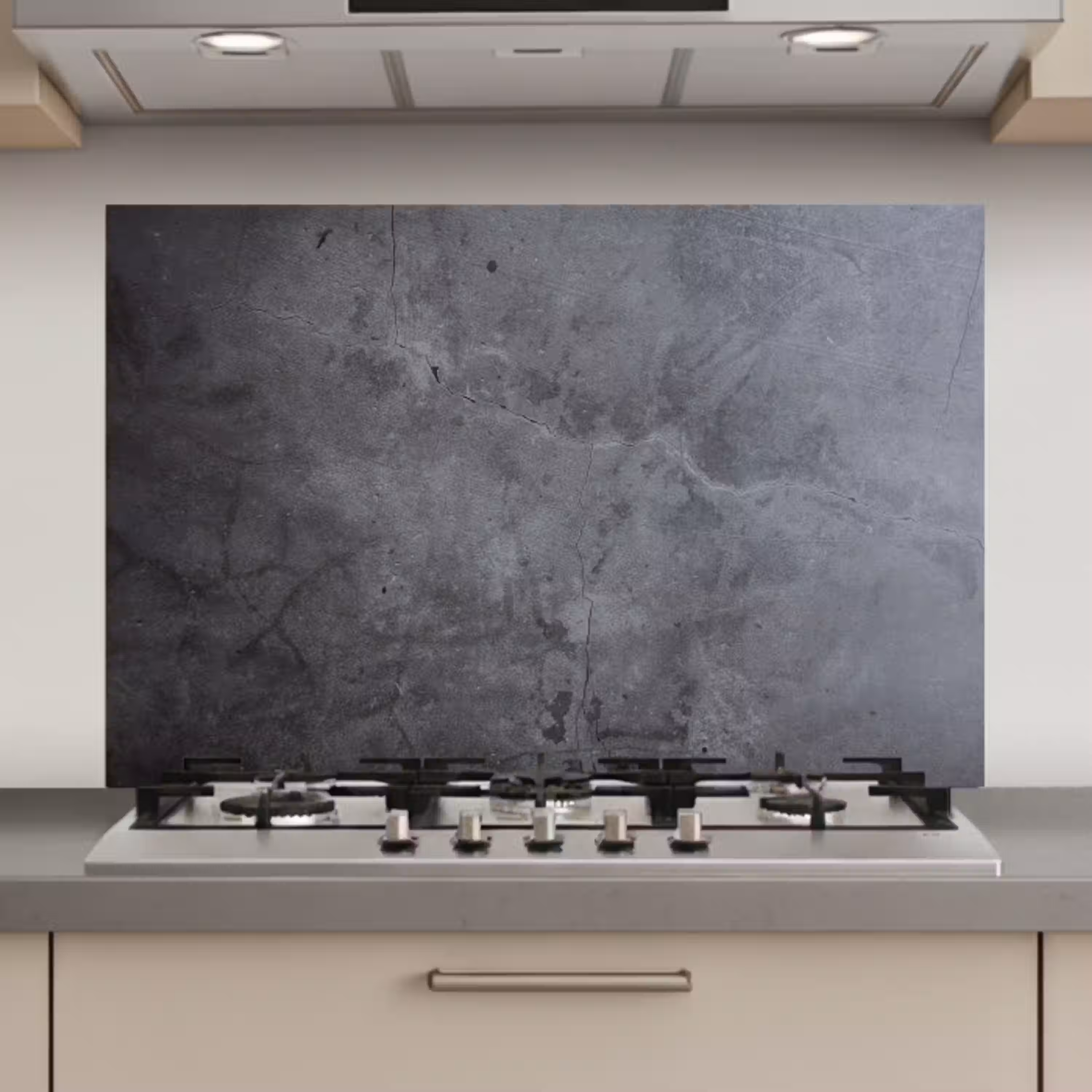 Industrieel - Beton - Grijs - Leisteen - Retro keuken achterwand spatscherm klein -3d_website
