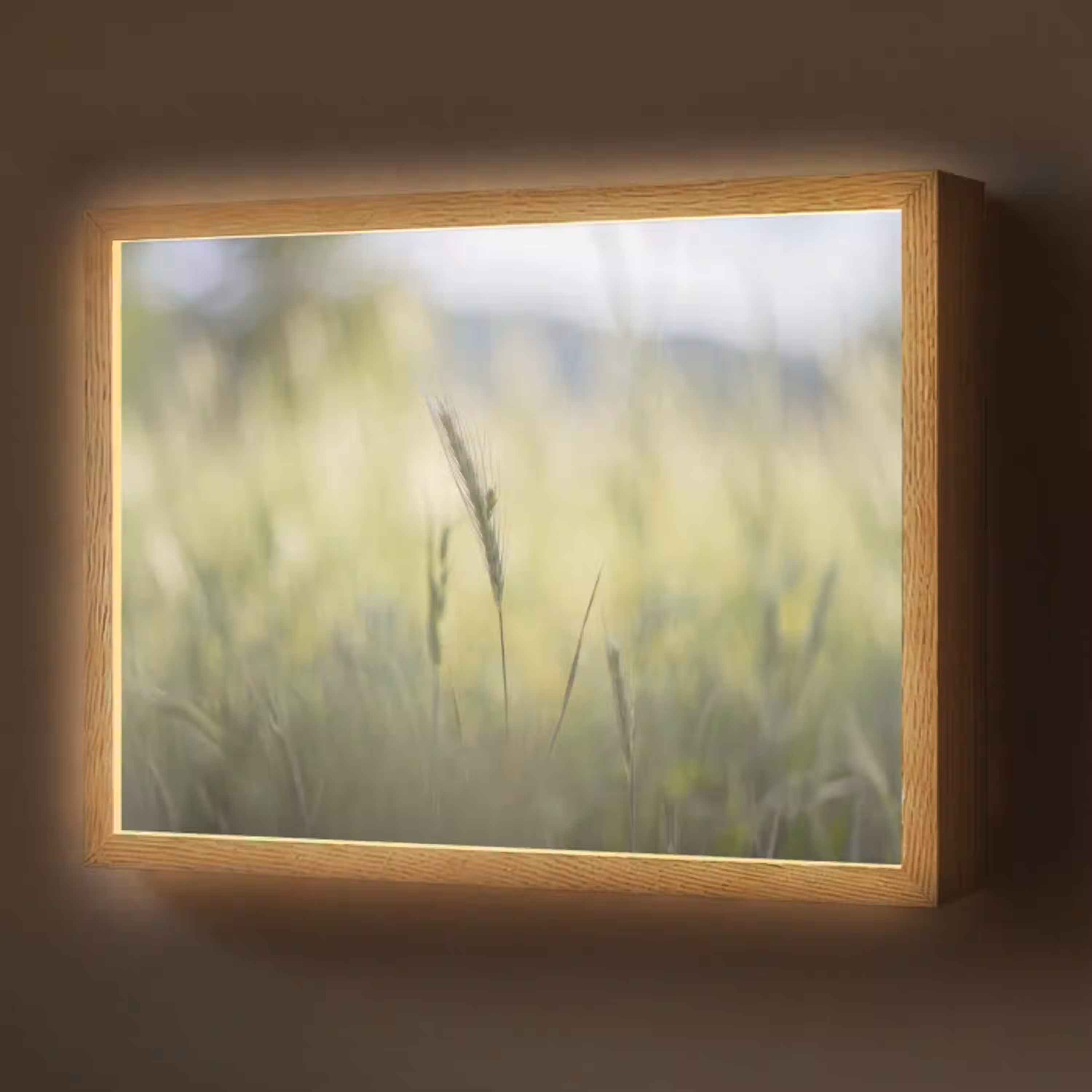 Graan - Aar - Natuur - Groen - Detail Light Box met batterij (Wandlamp) middel -z3d_website