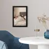 Champagne - Bed - Bubbels fotolijst zwart zonder passe partout klein -sfeer4