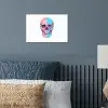 Schedel - Grafisch - Roze - Verdeeld poster papier klein -sfeer2