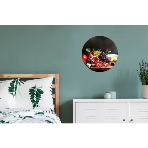 Borrelplank - Stilleven - Vintage Wandcirkel aluminium klein -slaapkamer
