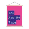 Valentijn - Tekst - Love textielposter latten blank klein -3d