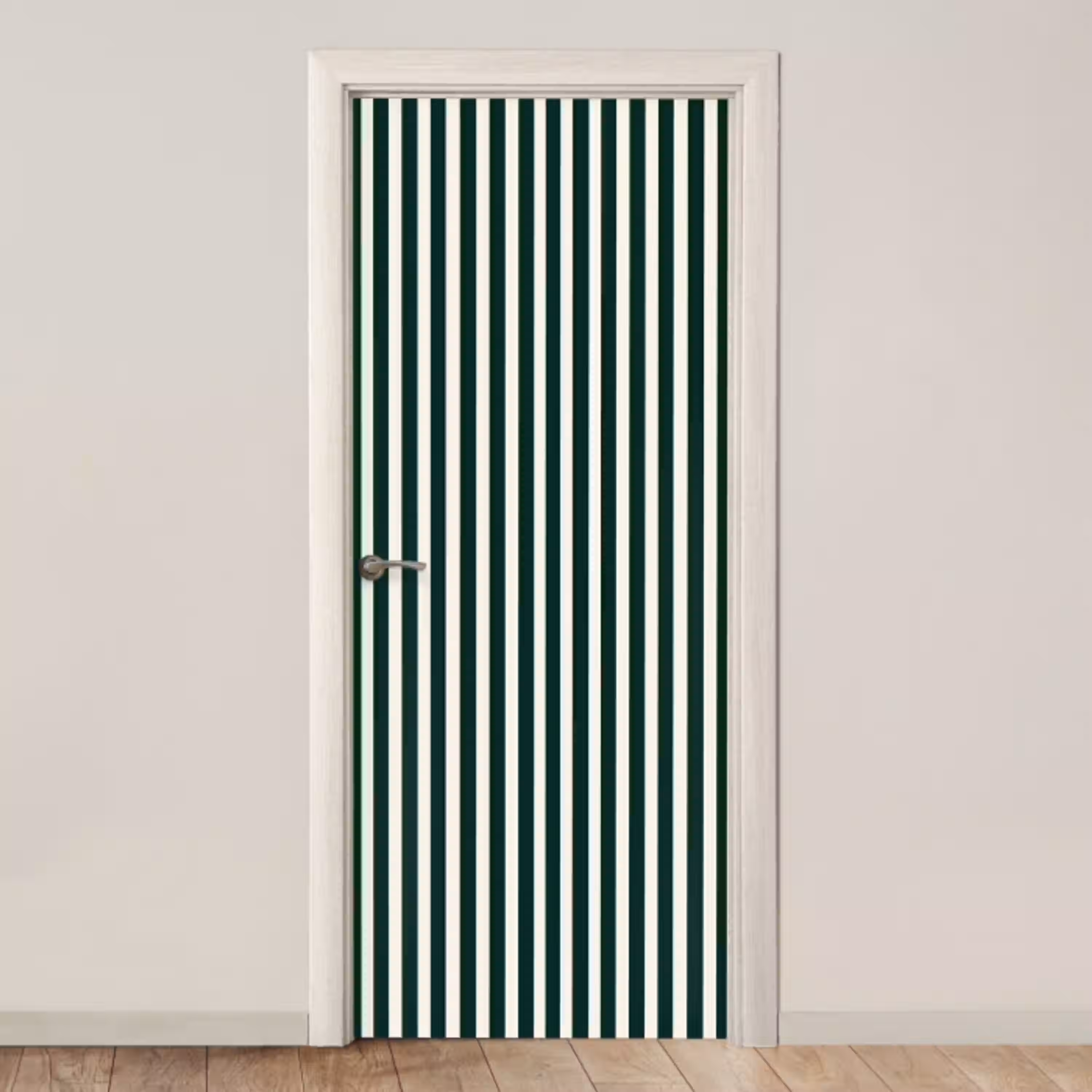 Strepen - Klassiek - Groen deurposter klein 289 -3d_beige