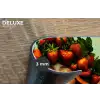 Vrouw - Aardbeien - Kroon Placemat vinyl groot -closeup