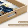 Wereldkaart - Blauw - Abstract Dienblad Rechthoek middel -USP_HandgreepNL