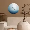 Meeuw - Wit - Zee - Mistig Wandcirkel plexiglas klein -sfeer1