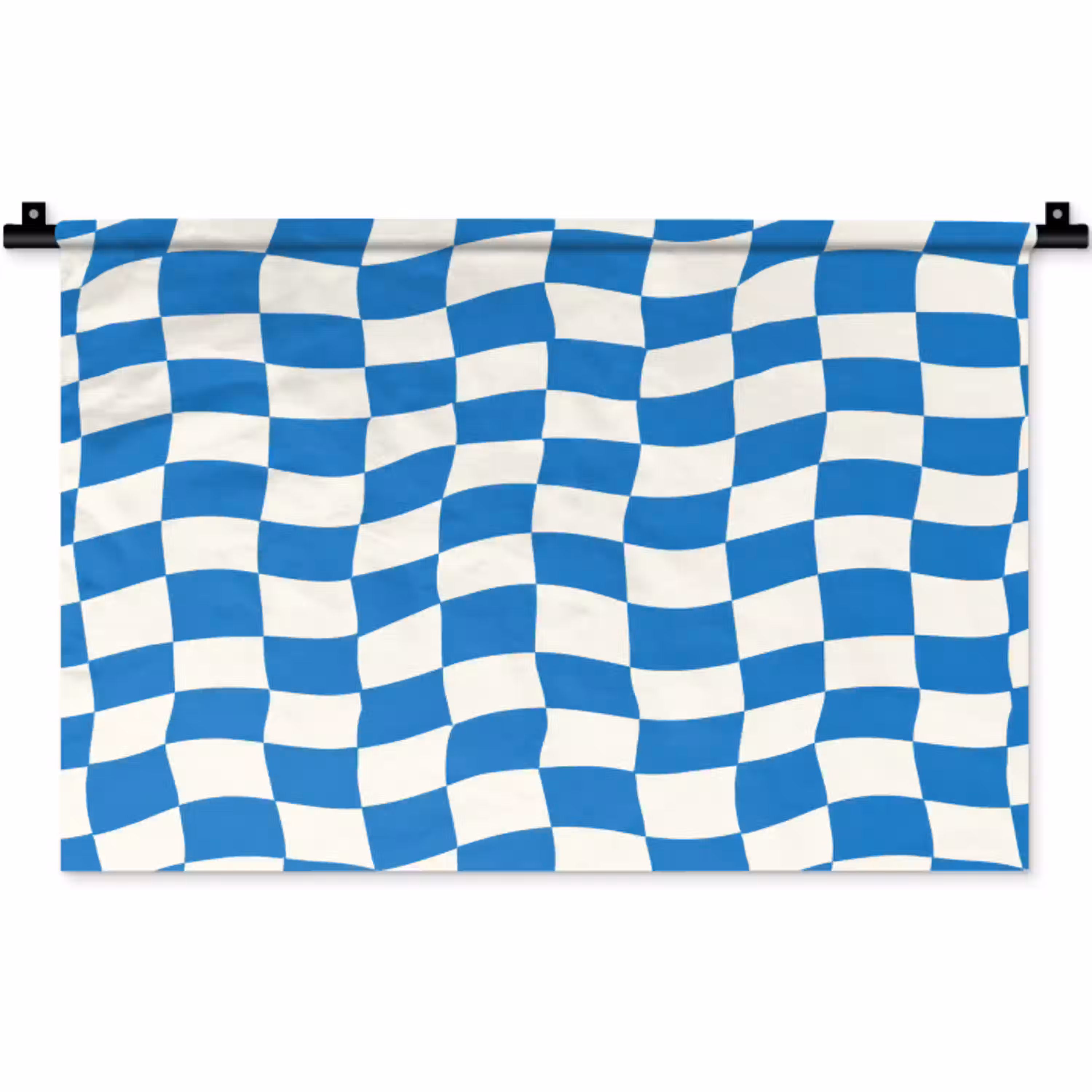 Golvend - Patroon - Blauw Wandkleed katoen klein 269 -zz3d