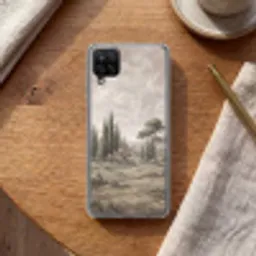 Vallei - Bos - Natuur - Groen Telefoonhoesje Samsung Galaxy A12 klein -sfeer1