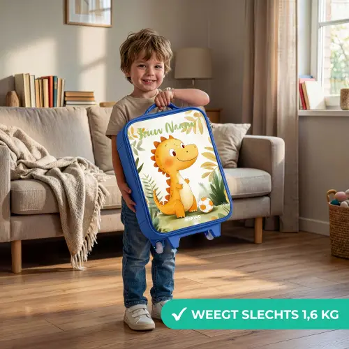 Dino - Voetbal - Oranje Kinderkoffer - Blauw klein -sfeer2_NL