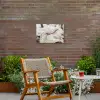 Deken - Wit - Boomstronk - Winter - Sneeuw Tuinposter op houten frame 2 cm dik klein -sfeer3