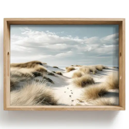 Duinen - Gras - Sporen - Wolken Dienblad Rechthoek middel -z3d_shopping