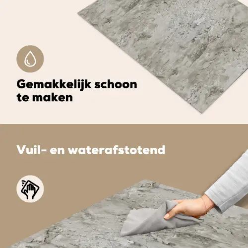 Beton  - Grijs - Muur Inductie beschemer met haakjes klein 777 -ky-schoon-nl