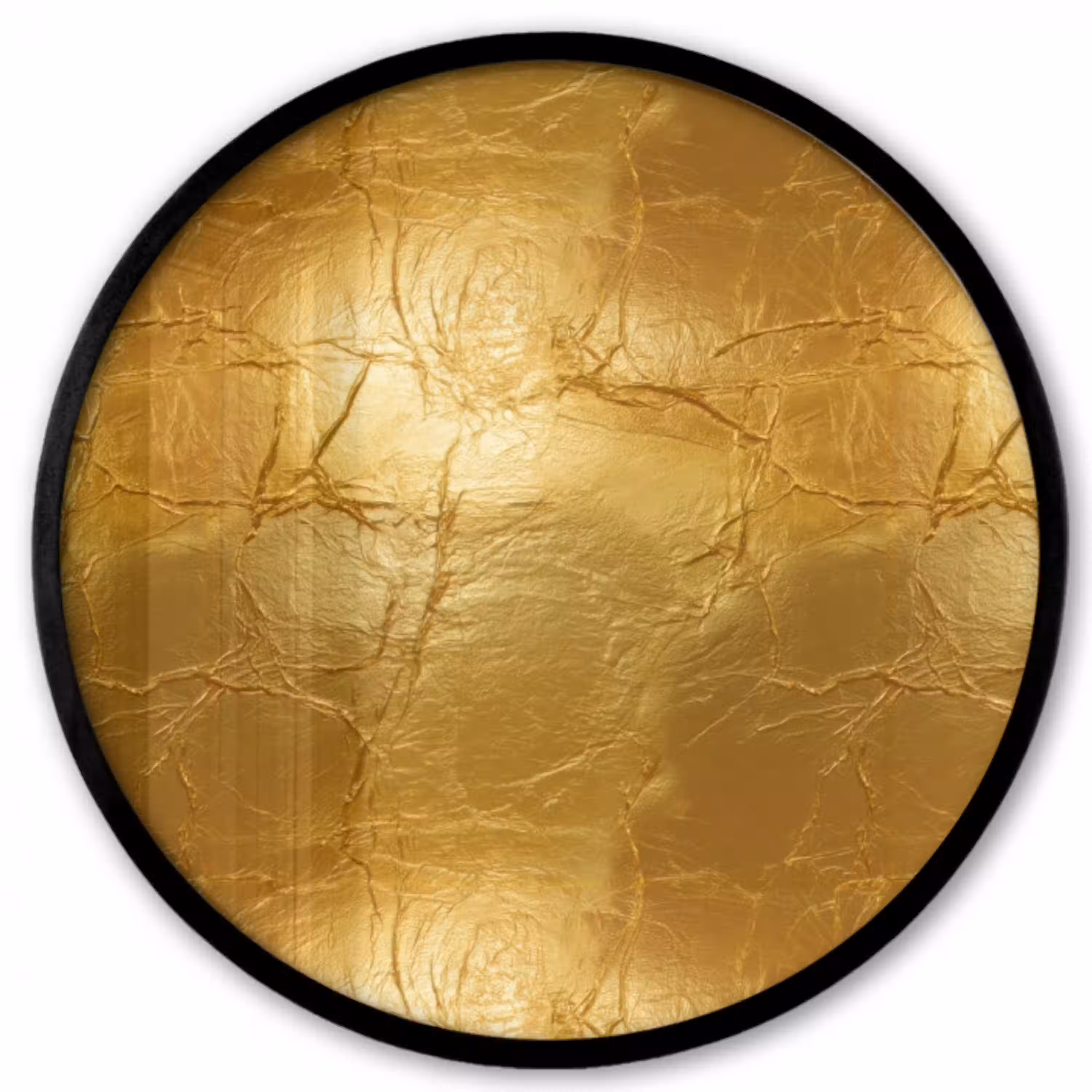 Bladgoud - Vintage - Textuur - Warm Goud Fotolijst rond zonder passe partout klein 856 -3d