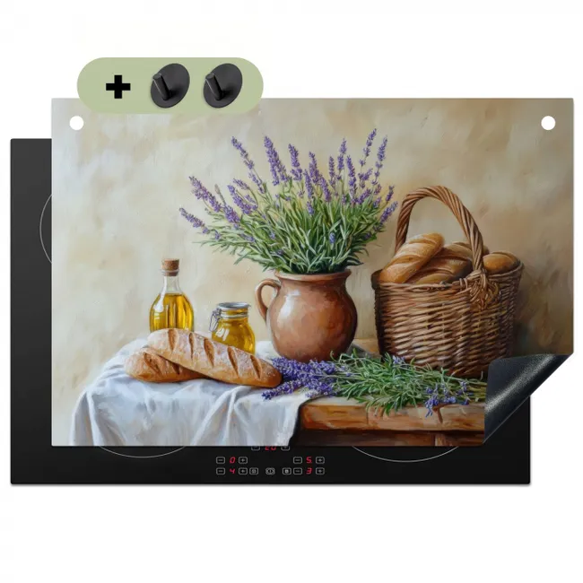 Lavendel - Brood - Stilleven Inductie beschemer met haakjes klein -3d