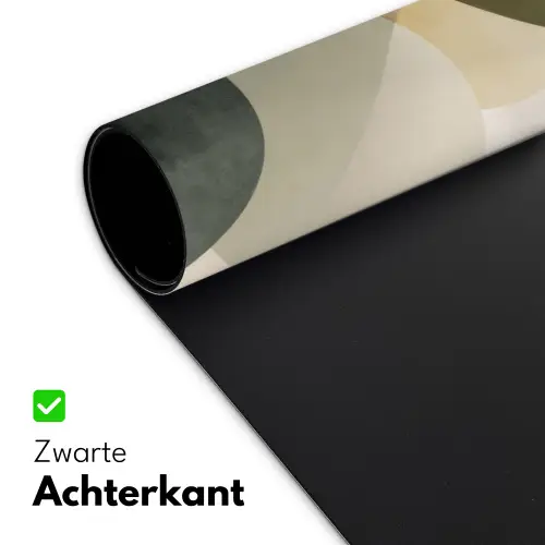 Vlakken - Abstract - Beige - Cirkels Muismat XXL klein -sfeer2