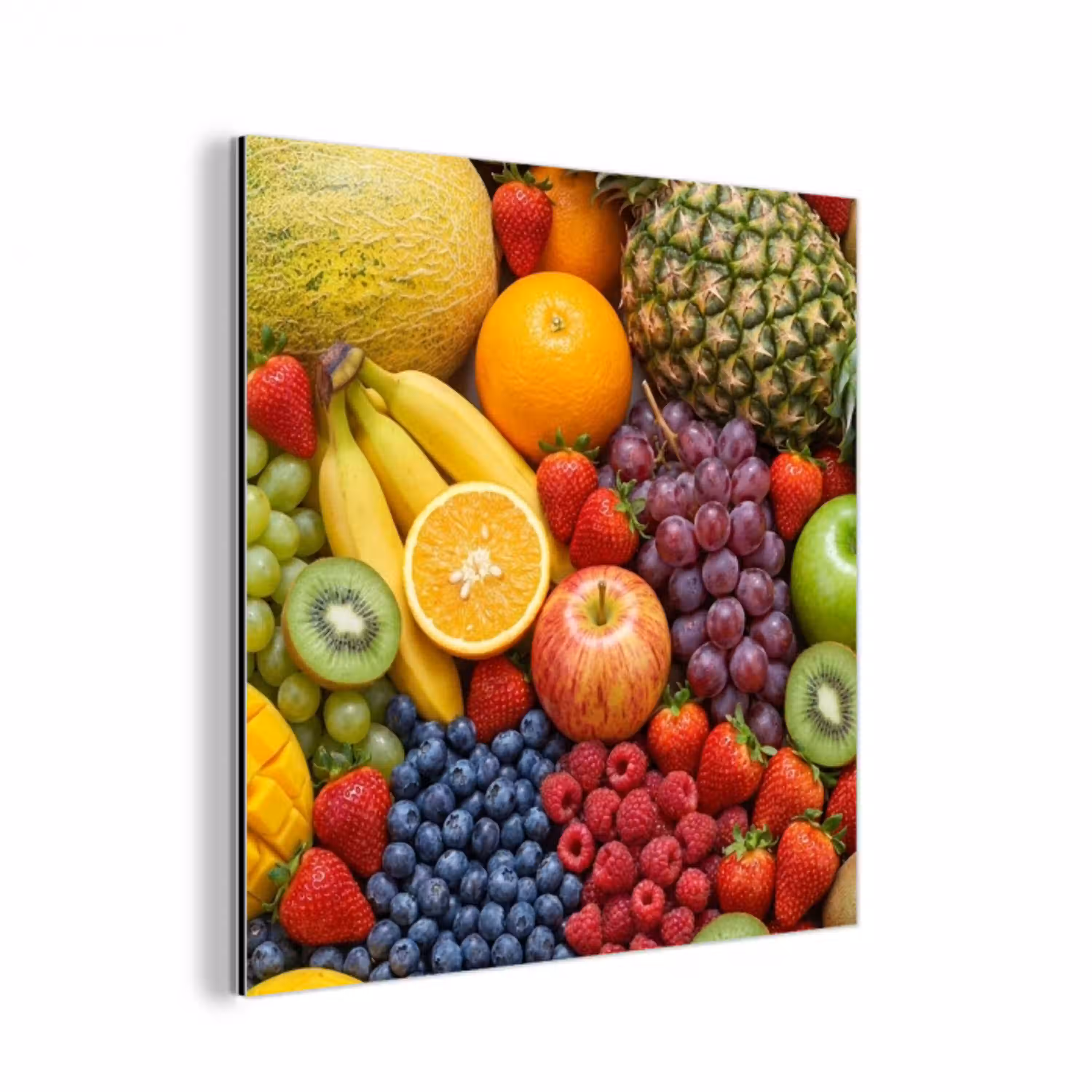 Eten - Fruit - Vers - Kleurrijk - Voeding aluminium wit klein -3d