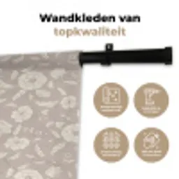 Bloemen - Blaadjes - Patroon Wandkleed katoen klein 269 -sfeer2