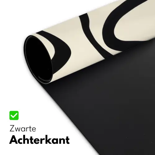 Abstract - Lijnen - Modern - Beige Muismat XXL klein -sfeer2