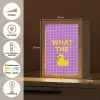 Tekst - Eend - Paars Light Box met kabel (Tafellamp) klein -USP_NL