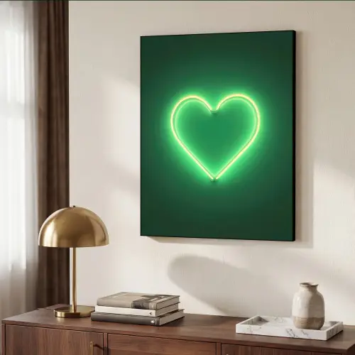 Neon - Groen - Licht Textielframe zwart klein -sfeer3