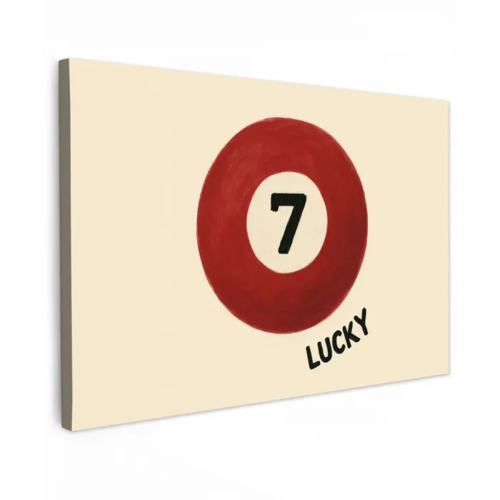 Cirkel - Zeven - Lucky - Rood canvas 2cm klein -z3d
