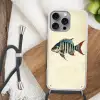 Gestreept - Donkerblauw - Rugvin - Vis Hoesje iPhone 16 Pro Max met koord klein -sfeer4
