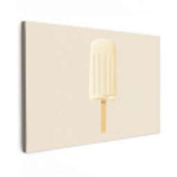 Minimalistisch - Waterijsje - Stokje - Beige Tuinposter op houten frame 2 cm dik klein -3d