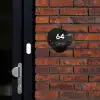 Zwart verftextuur - Modern Naambord Organisch middel -sfeer1