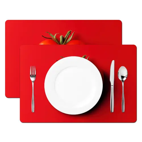 Tomaat - Rood - Hart Placemat vinyl groot -zzsfeer2_Kitchenyeah-website