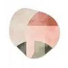 Cirkel - Abstract - Roze Wandcirkel Organisch Forex 3mm klein -3d